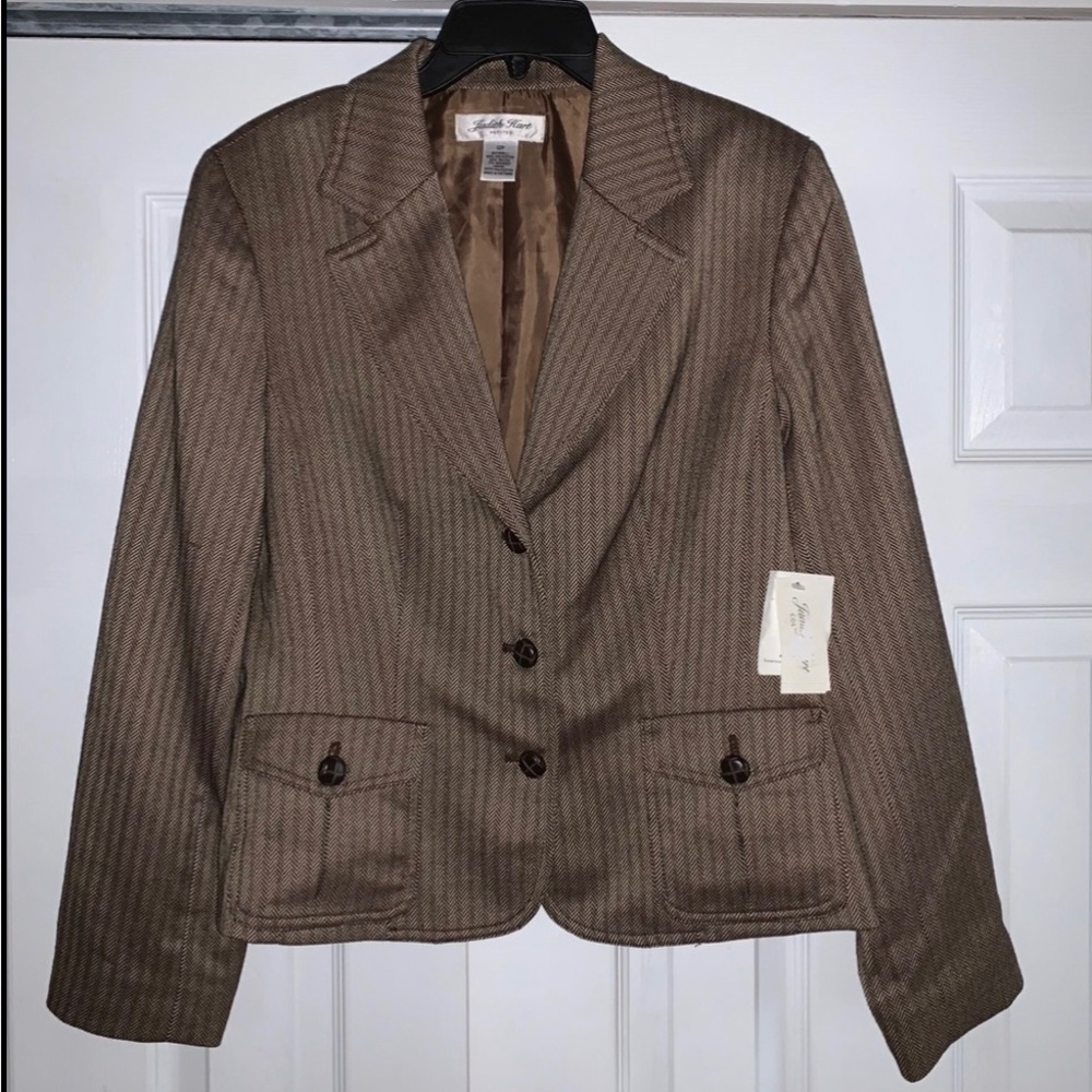 NWT, Judith Hart Brown Jacket, Size 12 Petite - Picture 1 of 5